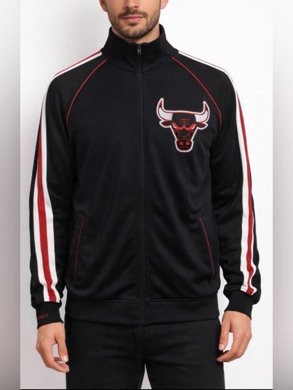 Adidas Era Mitchell & Ness NBA Chicago Bulls Basketball Lined Jacket Size Large